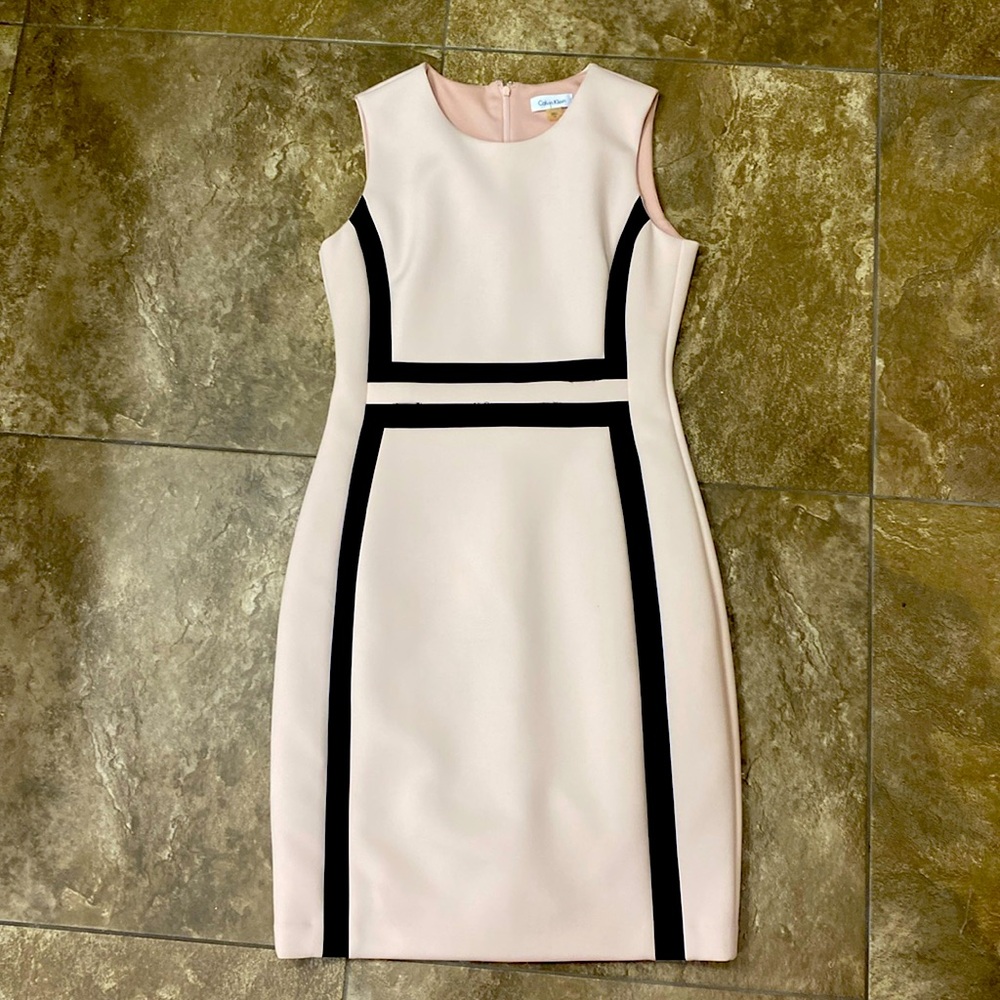 Calvin Klein Sleeveless light pink with black size 10